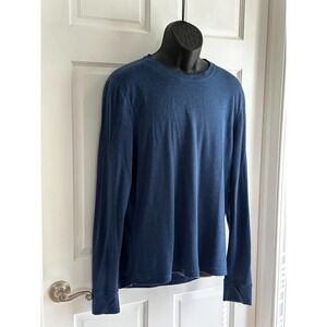 JOCKEY® Thermal Base Layer Long-Sleeved Shirt Men's Large Thumbholes LG Navy